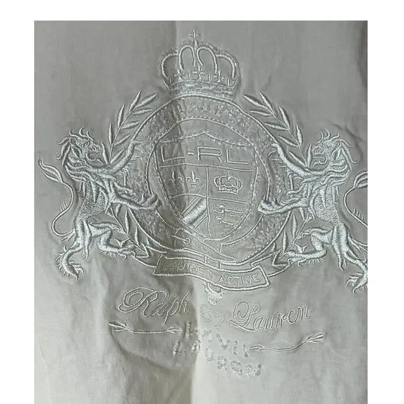 L-RL Lauren Active Ivory Long Sleeve Shirt Women's Size L - Picture 2 of 5